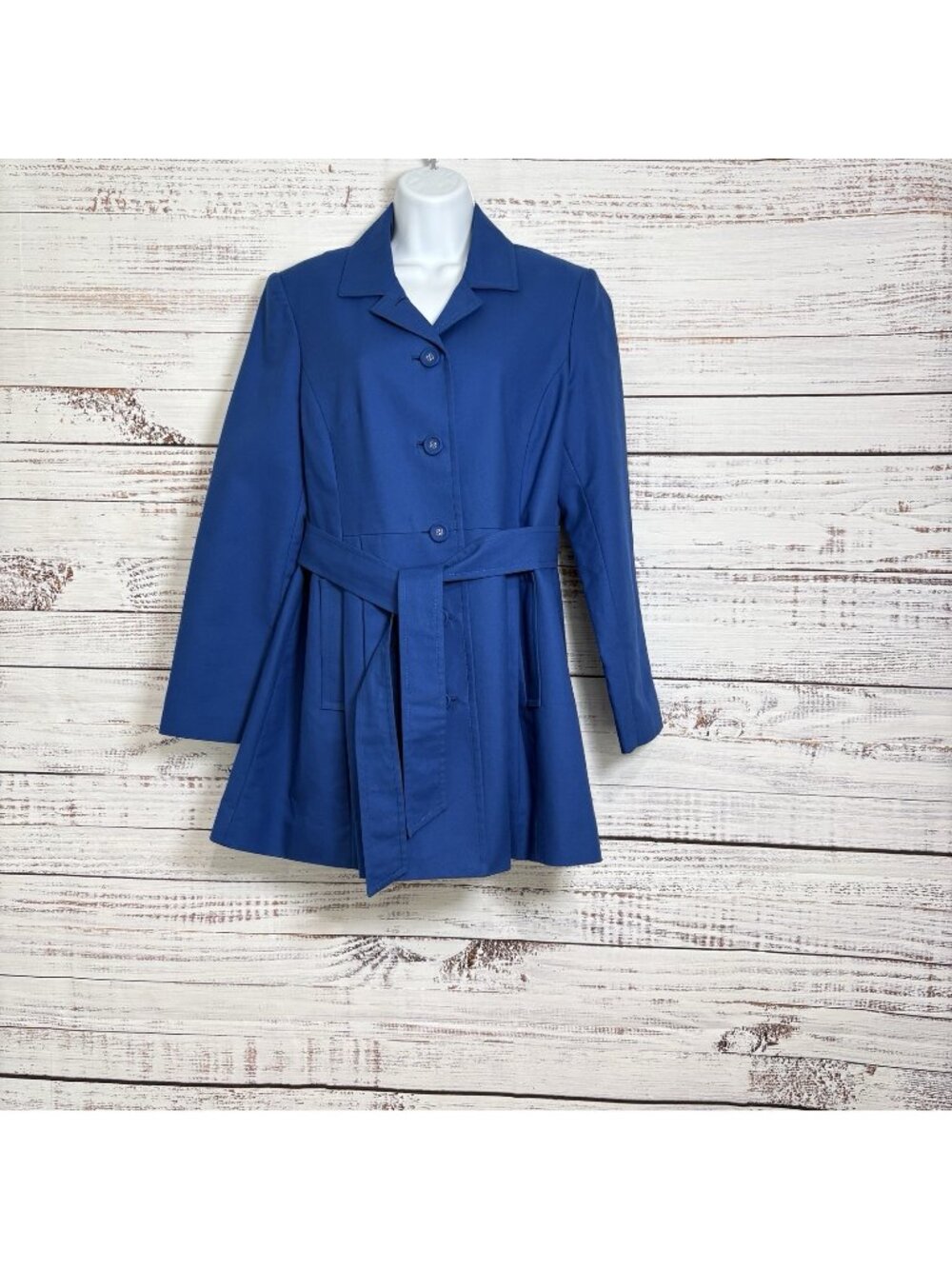 Pendleton Colbolt Blue Button Tie Belt Trench Coat